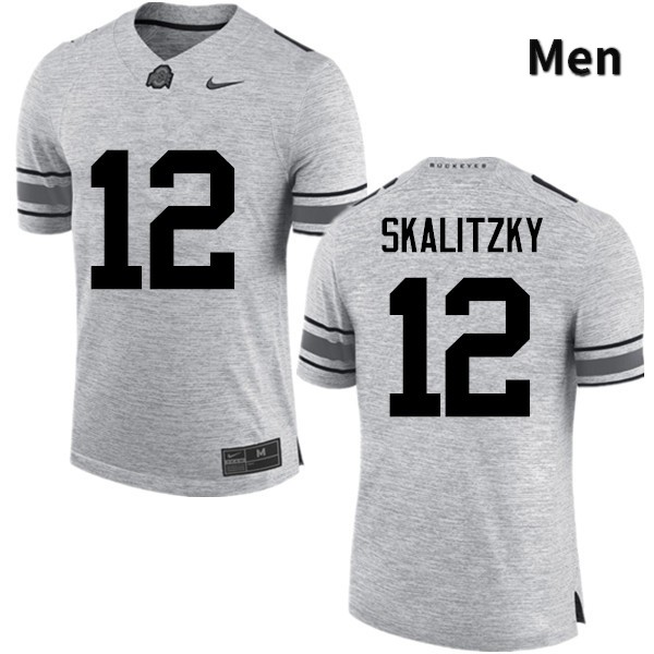 Ohio State Buckeyes Brendan Skalitzky Men's #12 Gray Game Stitched College Football Jersey